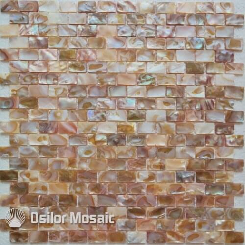 Free shipping iridescent color 100% Chinese freshwater shell mother of pearl mosaic tile for interior house decoration wall tile