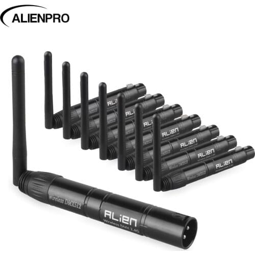 ALIEN 2.4G ISM DMX512 Dif Wireless Controller DMX Transmitter Receiver With Antenna for DJ Disco Party Bar LED Stage Laser Light