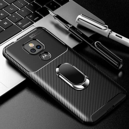 Phone Holder Case For Motorola G Power 2021 E7 2020 case G9 Power Play Plus Soft Silicone Finger Ring Cover for Moto G 5G Plus