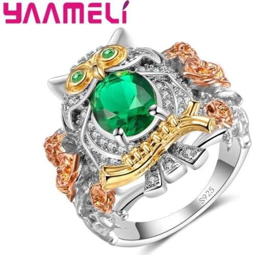 Best Selling New Animal Design Owl Women Fashion Rings 925 Sterling Silver Lively Trendy Finger Rings For Women Ladies