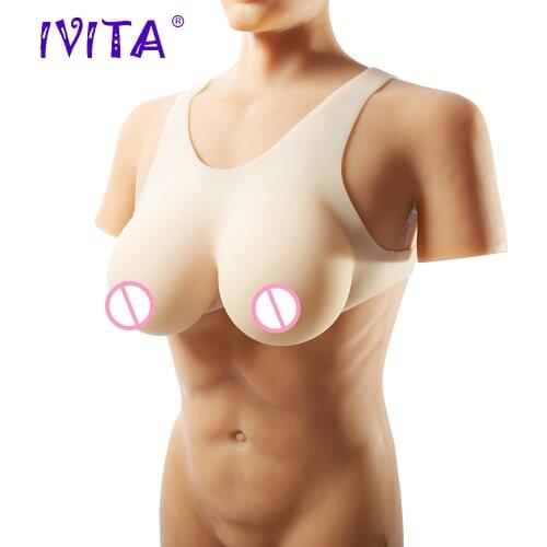 IVITA 5000g Artificial Silicone Breast Forms Realisitic Fake Boobs For Crossdressers Transvestite Crossdress Drag Queen Breasts