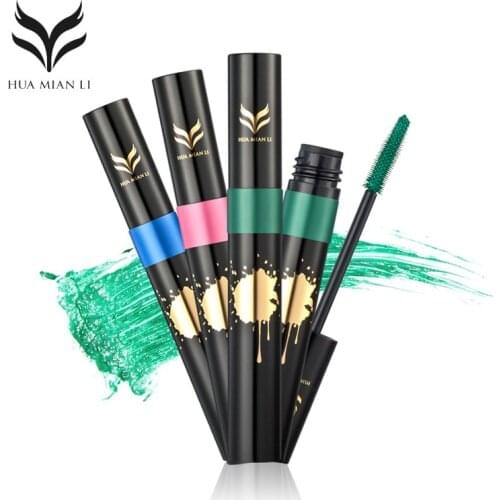 Colorful Mascara Waterproof Anti-sweat Mascara Beauty Makeup Tools Lengthening Curling Quick Dry Eyelash Mascara Eye Cosmetic