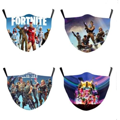 Fortnites Masks Filters Washable Adult Kid Mask Mouth Face Mask Anti PM2.5 Dust Mouth Mask Activated Carbon Fabric Cotton Mask