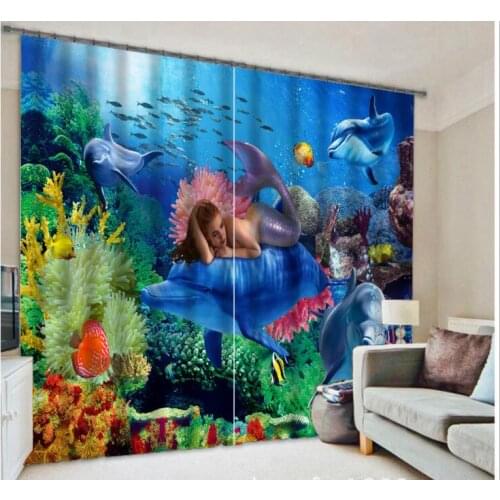 Mermai Curtains Luxury Blackout 3D Window Curtains For Living Room Bedroom Customized size Drapes Cortinas Rideaux Cushion cover