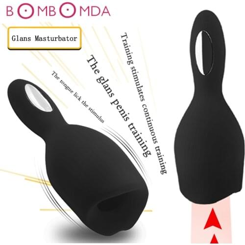 Blowjob Penis Delay Trainer Vibrator Male Masturbator Automatic Oral Climax Sex Glans Stimulator Intimate Sex Toys for Man