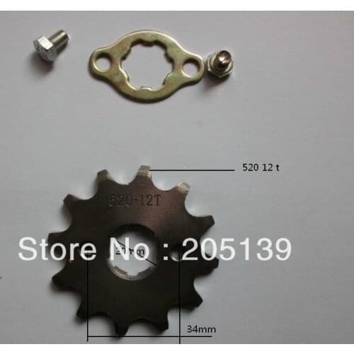 SCOOTER MOTOCROSS 12t 20MM FRONT ENGINES sprocket tandwiel FOR 520 CHAIN motorcycle LIFAN MOTOR PIT dirt ATV parts bike