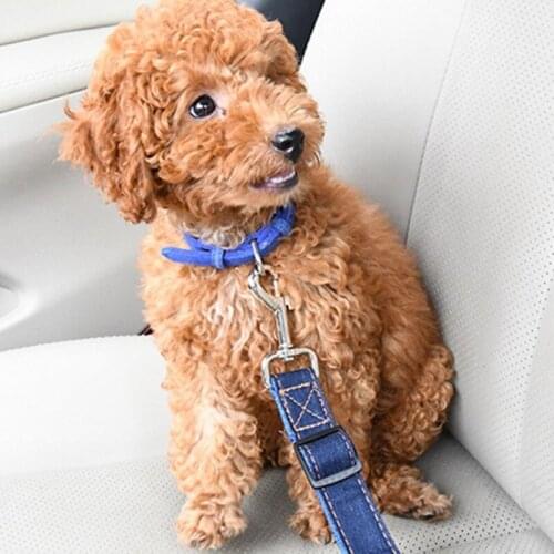 Pet Collar Traction Rope Dog Cat Seat Belt Adjustable Collar Lead Leash Pet Travel Convenient Car Leash Accessories