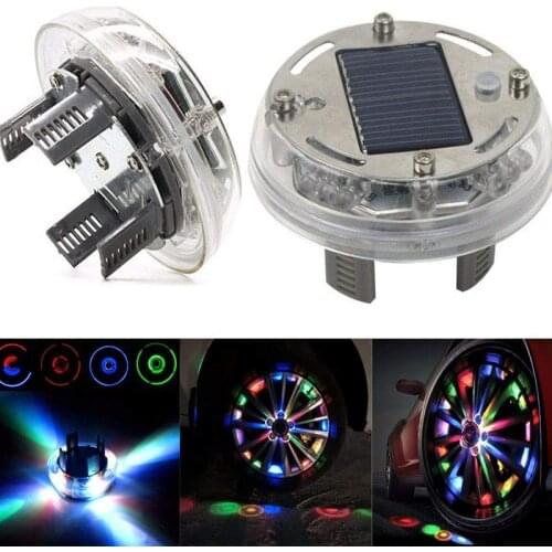 PAIEIMAI Car Tire Light 12 LED Solar Energy Wheel Tire Rim Light Auto Car Styling Flash Bright Lamp Decoration Light