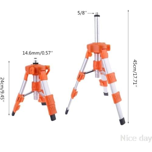 Portable Adjustable Aluminum Tripod for 5/8" Laser-Level Levels w/ Bubble Level My16 20 Dropship