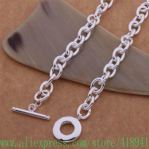 Silver Plated Necklace, Silver Plated fashion jewelry clasp necklace /evbanmia bwdaknka AN658