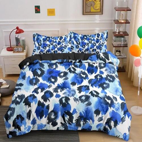 Colorful Psychedelic Leopard Bedding Set Single Double King Queen Size Quilt Duvet Cover With Pillowcase 2/3pcs Bedclothes
