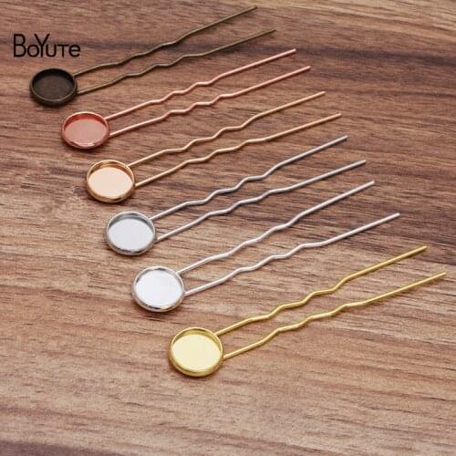 BoYuTe (20 Pieces/Lot) Inner 10-12-14-16-18-20MM Blank Tray Hair Stick Base Factory Direct Sale Diy Hair Accessories
