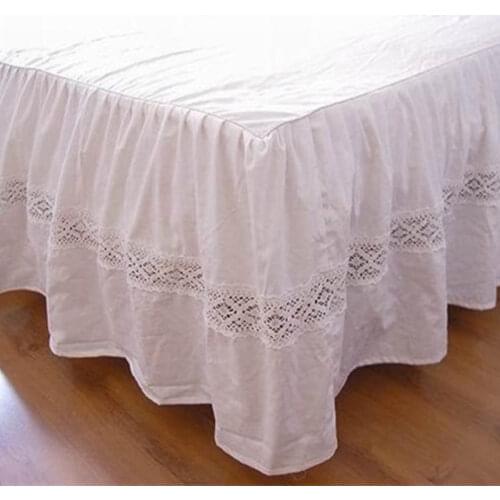 Hot fashion European bed skirt hollow out embroidery bedspread handmade bed sheet for wedding decoration bed cover home textile