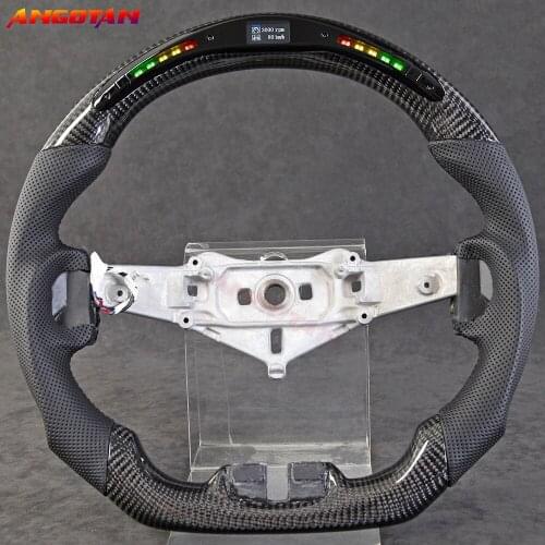 Steering Wheel Fit For Jeep Carbon Fiber LED Italy Alcantara Steering Wheel