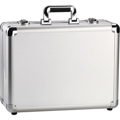 Handbag suitcase women men travel bag Thickening aluminum alloy laptop Large toolbox / lockable storage Display box briefcase