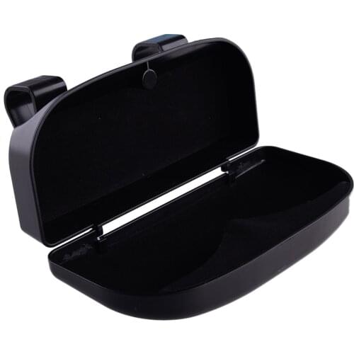 Universal Black Front Car Sun Visor Clip Mount Eye Glasses Case Holder Storage ABS