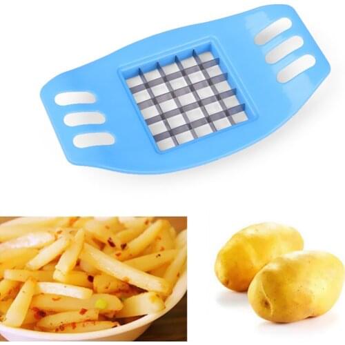 French Fry Grid Cutter Cut Fries Device Vegetable Potato Slicer Cutter Chopper Chips Potato Cutting Making Tool Random Color