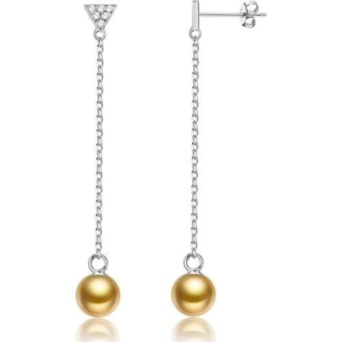 ZEMIOR Drop Earrings For Women Real 925 Sterling Silver Long Tassel Shell Earrings Fine Jewelry Anniversary Gift For Girlfriend