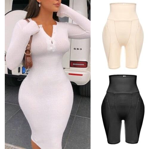 Women Shapewear Padded Underwear Waist Slimmer Butt Lifter Control Panties Hip Enhancer Mid Thigh Shorts Sexy Modeling Seamless