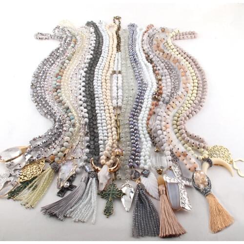 Wholesale Fashion Mix Color Whiet Necklace Handmade Women Jewelry 20pc mix