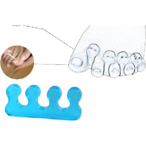 2pieces=1pair Soft Silicone Manicure Toe Separator Flexible Finger Thumb Spacer Straightening Feet Set Orthosis Health Tools