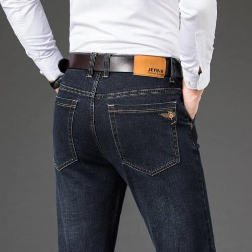 2021 New Men Jeans High Quality Pure cotton Famous Brand Denim Trousers Soft Mens Pants Winter Thick Jean Fashion Big size 46