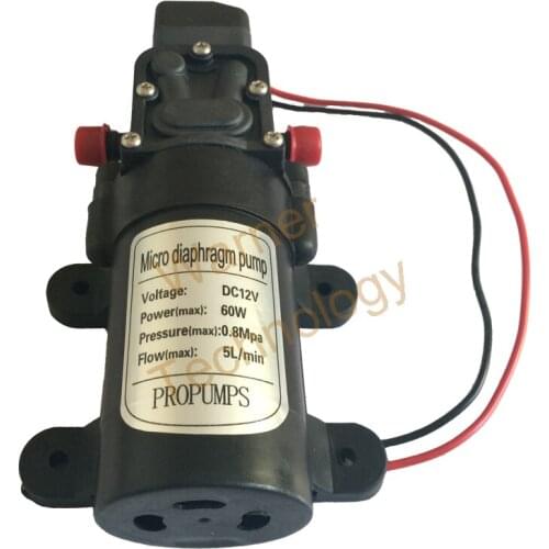 3pcs Small Diaphragm pump 0142YA 12V 60W Micro Self-Priming pump Spray pump 0.8MPa 5L/ Min, Max Head 60M For Water washing