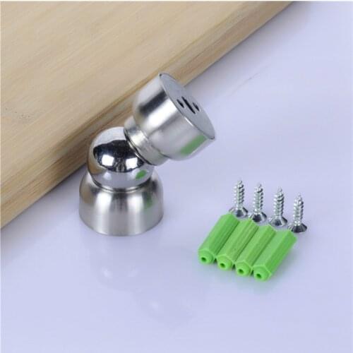 5.6cm Stainless Steel Ultra-short Door Suction Magnetic Door Stopper Bathroom bedroom Mini Door Stops With Screws