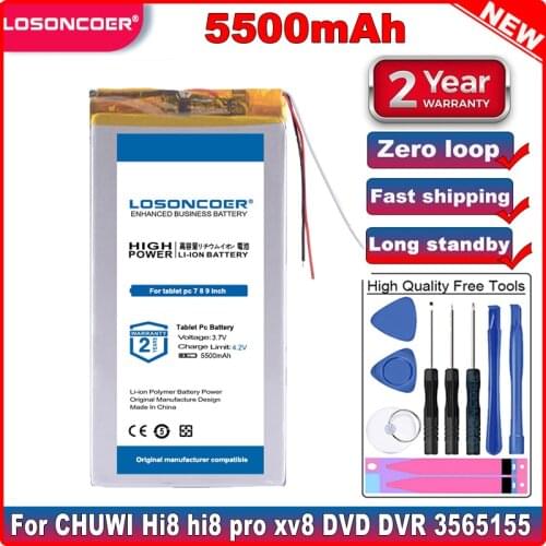 Newest 5500mAh 3263156 Battery for 8 inch 9inch Tablet PC CHUWI Hi8 / hi8 pro xv8 DVD DVR Batteries Tablet PC battery