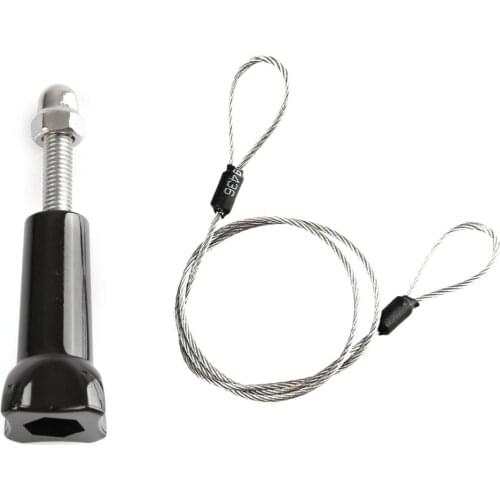 For Gopro Accessories Stainless Steel Lanyard & Tether for GoPro Hero 6/5/4/3+ for SJCAM For Yi for Action Camera-Sliver