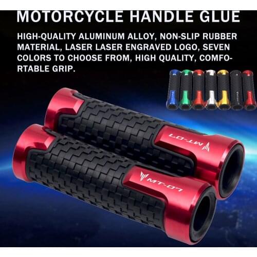 For YAMAHA MT-07 MT07 MT 07 Motorcycle Accessories Handlebar Hand Grips Ends Handle Cover Dirt Bike Handle Bar With MT07 LOGO