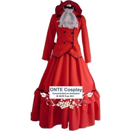 Anime Black Butler Dresses Cosplay Costumes Madam Red Fancy Party Women Dress for Halloween Christmas Gift
