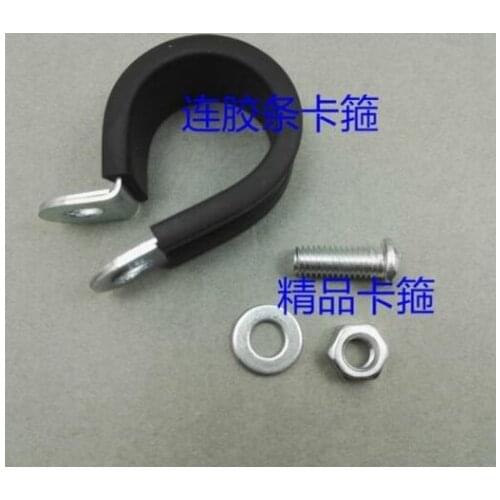 Free shipping5pcs/lot 304 Stainless Steel Rubber Lined P Clips Cable Mounting Hose Pipe Clamp Mikalor