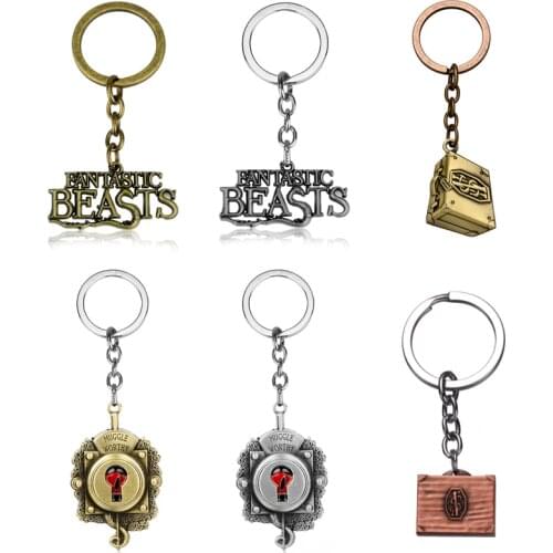 Fantastic Beasts and Where To Find Them Keychain Eagle Head Round Metal Key Ring Movie Jewelry Keyholder