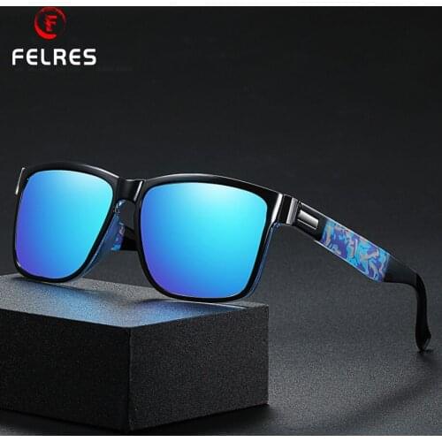 FELRES Square Polarized Sport Sunglasses For Men Women Outdoor Driving Cycling Fishing UV400 Glasses With Box 60636