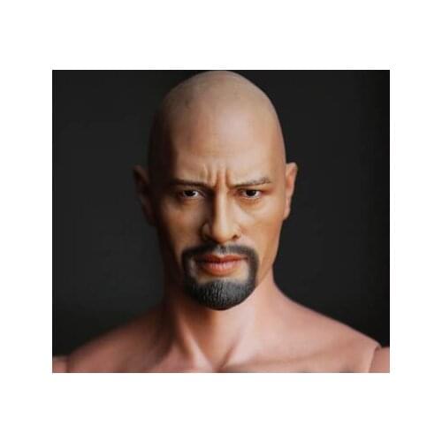 1/6 scale figure doll head shape for 12" action figure doll accessories movie star FastFurios Dwayne Johnson Head carved