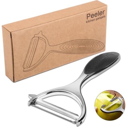 Fypo Fruit Vegetable Peeler Kitchen Gadget, Stainless Steel Rotary Super Sharp Food Peeler kitchen Accessories