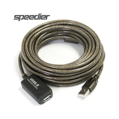 USB 2.0 extension cable 1.5m-30m signal amplifier Camera data extension line transmission speed is 480KB/S Pure copper wire core