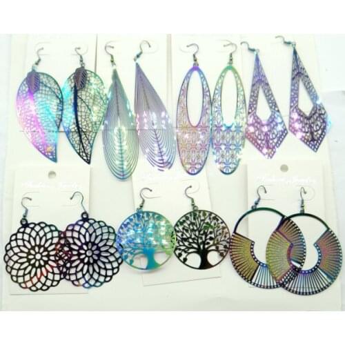 Fashion Vintage Earrings Luxury Boho Bohemian Leaf Dangle Earrings Hollow Out Earrings For diy Women jewelry Jewelry making A1