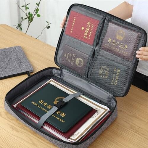 Mens Womens Certificate Phone Handbag Travel Organizer Accessory Waterproof A4 Documents Storage Bag Office Business Briefcas