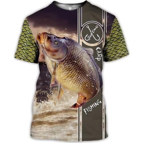 Tessffel New Fashion Hot style Animal Deep Bass Fishing Funny Harajuku 3DPrint Short Sleeves Streetwear T-shirts Mens Womens s-2