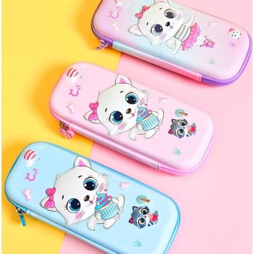 Creative New Childrens Pencil Case Cute Cartoon Pencil Bag Kids Pupil Girl School Stationery Box