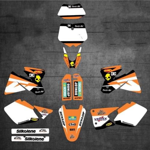 Full set of Stickers Kits Free Custom Numbers Name Graphics Decals FOR KTM SX SXF EXC 125 200 250 300 380 400 520 1998 1999 2000