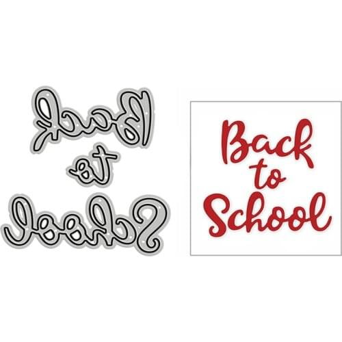 New Back to School Word Study 2020 Metal Cutting Dies for DIY Scrapbooking and Card Making Decorative Embossing Mold No Stamps