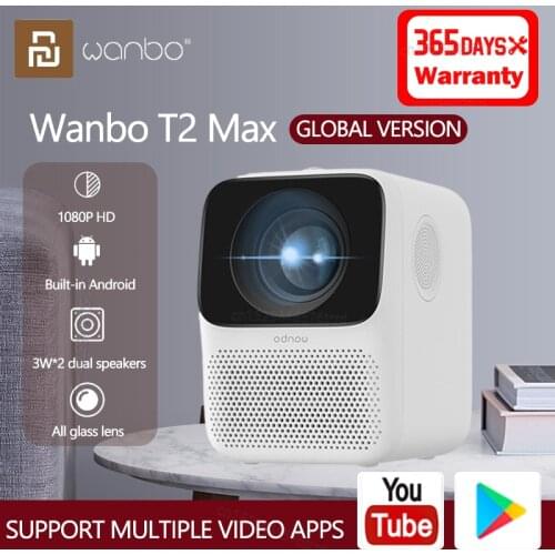 Xiaomi Global Version Wanbo T2 Max LCD Projector 1080P Vertical Correction Portable Home Theater Projector