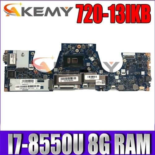 FOR Lenovo YOGA 720-13IKB 81C3 Laptop Motherboard CPU I7-8550U RAM 8GB FRU 5B20Q10899 DDR4 CIZY3 LA-E551P Tested work OK