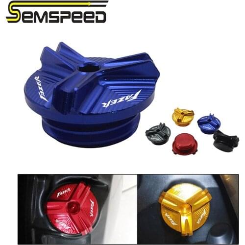 With logo CNC Auminum oil Filler Engine Dain Plug Cover For Yamaha FZ1/FAZER FZ6 FZ6R FZ8 FAZER 2006-2015 2007 2008 2010 2011