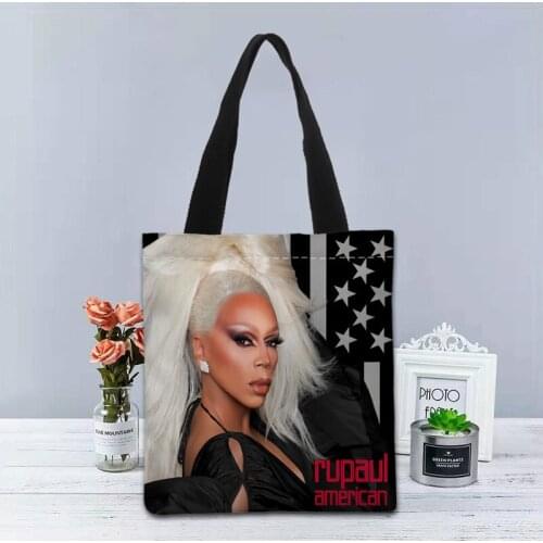 Rupaul Handbag Foldable Shopping Bag Reusable Eco Large Unisex Canvas Fabric Shoulder Bags Tote Grocery Cloth Pouch 1214