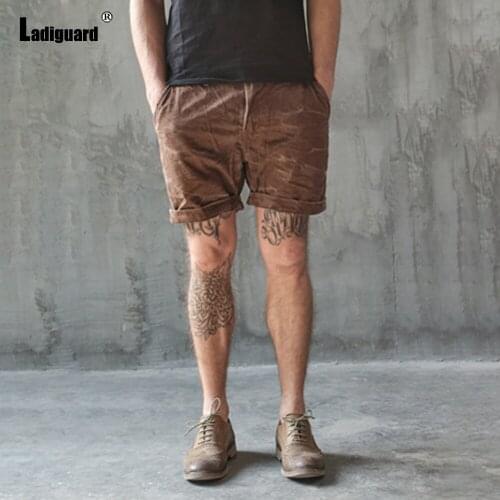 Ladiguard 2021 Stylish simplicity Men Fashion Zipper Pocket Shorts Sexy Man Slimming Bottom Latest Summer All-match Beach Shorts