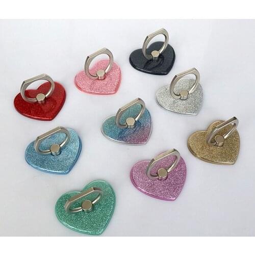 Universal Finger Ring Heart Shape Mobile Phone Holder Smartphone Stand Holder For Smart Phone Car Mount Stand